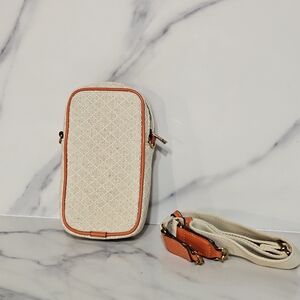 Stylish Cream and Orange Women's Crossbody Bag